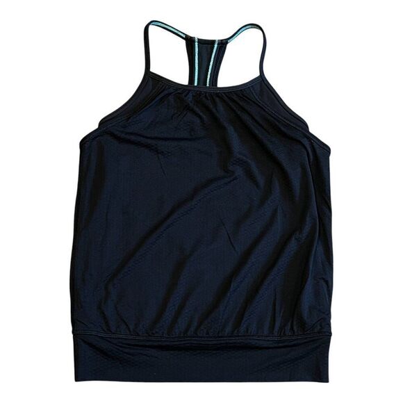 Ivivva by Lululemon Girls Double Dutch Racerback Black Tank Size 8 - Picture 1 of 3